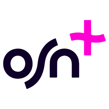 The image displays the OSN+ logo, featuring 